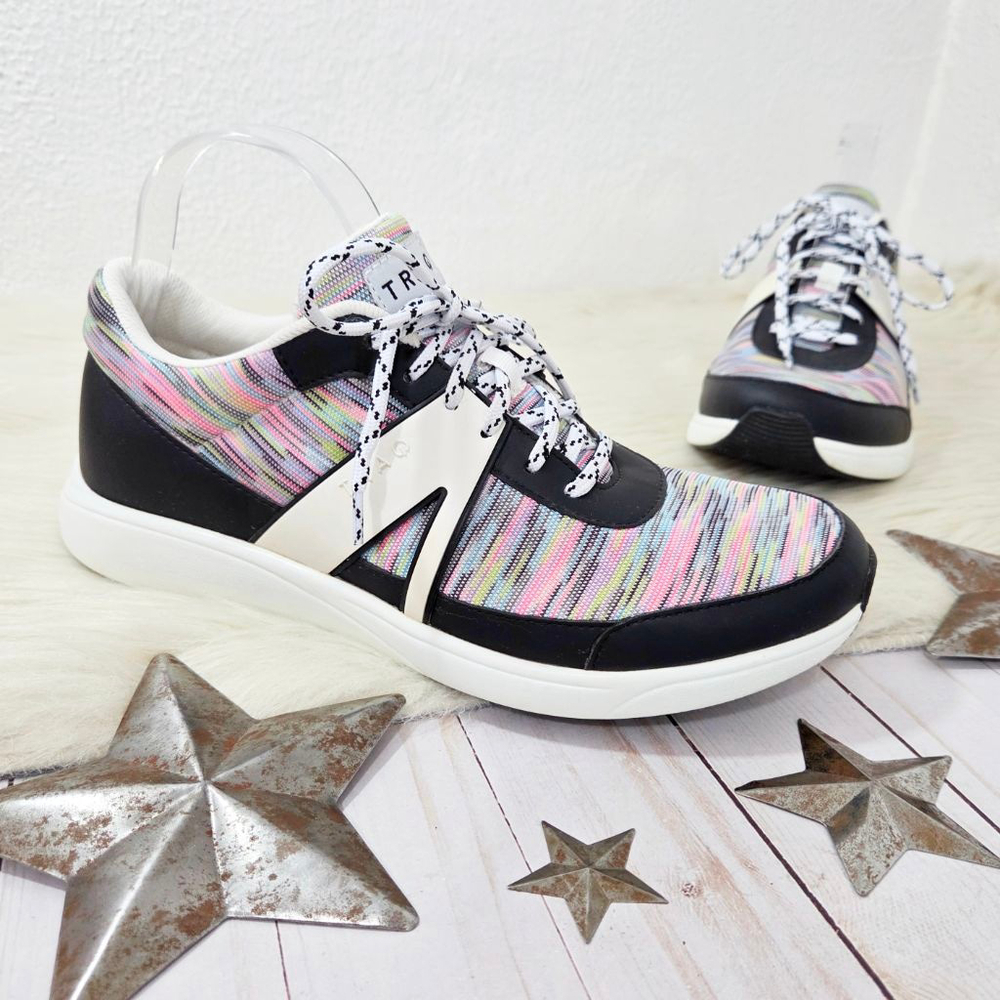 Alegria Traq Qarma Women's Walking Shoe sneakers Horizons White rainbow size 40
